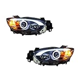 Abblendlicht [Doppellinsen-Projektor + Xenon-Lampe] ist mehr 3 mal heller als das Original, neues Trend-Projektor-Scheinwerfer-Design, bieten ein besseres Lichtmuster als herkömmliche Kristallscheinwerfer.