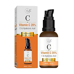 BATH AND BODY CHEF-BBC Vitamin C and E Face Serum with Hyaluronic Acid | Vitamin C Serum 20% | Vitamin E Serum | 30 ml
