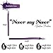 Wall sticker - Never say Never, Justin Bieber , wall decor, quote, Transfer, Bedroom(1L) -LARGE -SIZE 120cm x 40cm -Purple