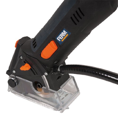 FERM CSM1038 Präzisions Mini-Handkreissäge 400W – Laser – Inkl. 4 Sägeblätter und Staubabsaugung – Für Holz, Kunststoff, Fliesen (keramik), Laminate und MDF - 7