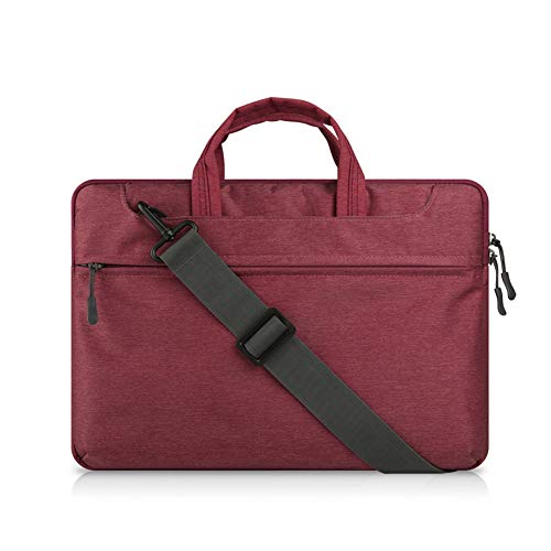 Preisvergleich Produktbild SLONG Laptop Bag 15 Zoll Multifunktionale Laptop-Schutztasche, Wasserfester Stoßdämpfer-Kofferraum mit Griff Für MacBook Air MacBook Pro HP Pavilion Dell Inspiron Lenovo Acer ASUS,Red