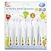 "First Steps" Gimme 5 Gang Pack of 6 Forks & Spoons with Easy Grip Handles for Baby & Toddler