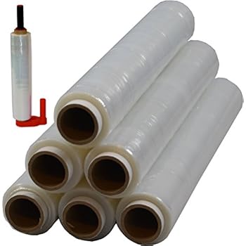 Stretchfolie Rolle Günstig 6 Rollen PE-Stretchfolie – 500 Mm X 300 M, Handwickelfolie Für Paletten & Versand Versandfolie Großpackung