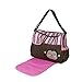 OULII Cute Monkey Print Multi-functional Large Capacity Baby Diaper Nappy Changing Pad Travel Mummy Handbag Tote Bag Shoulder Bag Crossbody Messenger Bag (Pink)