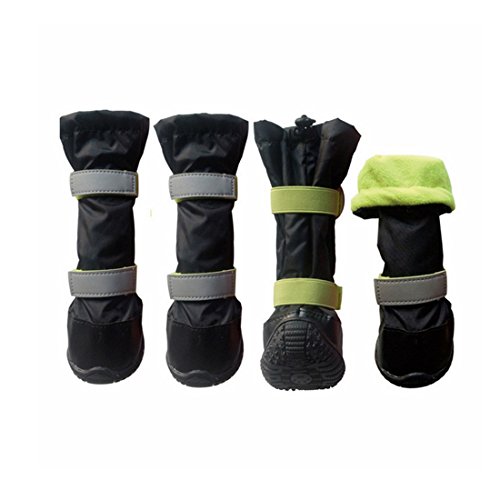Preisvergleich Produktbild FELICIPP Haustier-Wasserdichte Schuhe mittlere und große Hundeschuhe Universalhohe Stiefel Haustier-Schuhe (Color : Black, Size : XS)