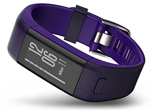 Garmin vÃ­vosmart HR+ Fitness-Tracker - GPS-fÃ¤hig, Herzfrequenzmessung am Handgelenk, Smart Notifications Purple, M - L, 010-01955-31