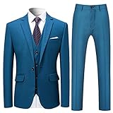 anzug dunkelblau hochzeit 1 Knöpfe Sakko, Brusttaschen mit Leiste, Zwei Pattentaschen vorne