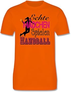Sport Kind - Echte Mädchen Spielen Handball - Kinder T-Shirt