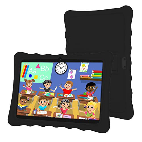 Tablet 10 Pollici,LAMZIEN Tablet Bambini,Android 8.0 2GB+32GB 1280*800 IPS Display 3G Dual-SIM Quad-Core WiFi Bluetooth Juegos Educativos,NERO