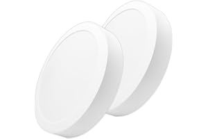 LED ATOMANT Pack 2x Plafon LED Redondo Superficie 225mm, 18W, Color Blanco Frio (6500K), 1650 Lumenes, Driver integrado, Para Techo Cocina Baño