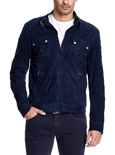 Preisvergleich Produktbild OTTO KERN Lederjacke marine DE 50