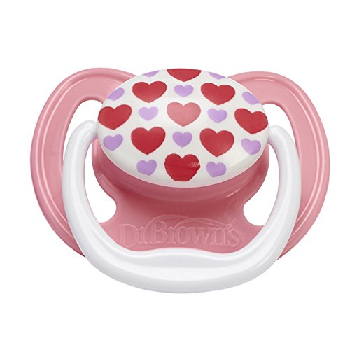 Dr Brown's PreVent Soother (6-18 Months, Pink Hearts)