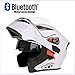 Produktbild XXN DE Modularer Motorradhelm Motorrad-Bluetooth-Helm Stereo-Soundqualität Helm mit Hörnern und Anti-Fog-Gläsern aufdeckt Modularer Flip Up Bluetooth-Touring-Helm (Farbe : B, größe : L)