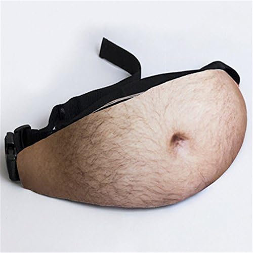 Halloween Prop Dad Bod Waist Bags Flesh Color Fanny Packs Money Belt Beer Fat Belly Bum Pouch Pockets Bag (1#)