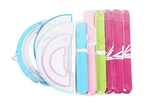 SUNBEAUTY 11er Set Deko Kombination Pink Rosa Blau Wabenbälle PomPoms - 6