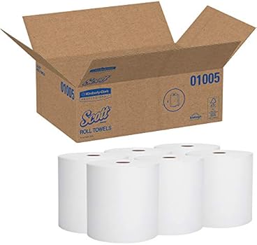Scott Essential High Capacity Hard Roll Paper Towels (1005), White, 1000' (305 m)/ Roll, 6 Paper Towel Rol