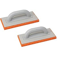 2er Set DEWEPRO® Schwammscheibe - Reibebrett (PS) mit 20mm Schwammgummi-Auflage - 280x140mm