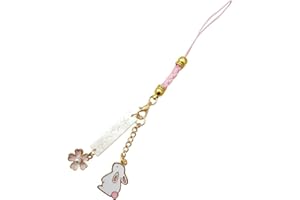 BOPELY Charme De Téléphone Au Lapin Mignon, Kawaii Téléphone Portable Charms Esthétique avec des Pendentifs Suspendus Mignons Cadeaux Couple De Couple