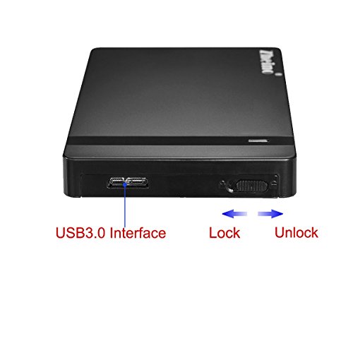 Zheino USB 3.0 Extern Festplattengehäuse Für 2.5″ SATA 7mm 9,5 mm Festplatte Hard Disk Drive HDD SSD Mit USB3.0 Kabel,Werkzeuglose (Schwarz) - 4