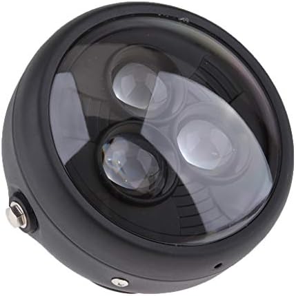perfk 6.3 Inch Round 3-LED Headlights High/Low Beam Headlamps