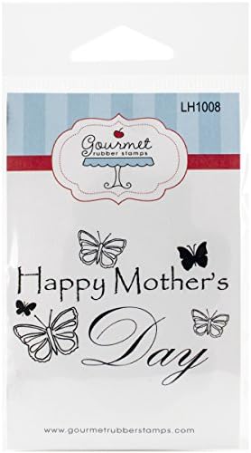 Gourmet Rubber Stamps Cling Stamps 2.75-inch x 4.75-inch-Happy Mother's Day W/Butterflies