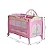 Homcom Portable Baby Child Kid Travel Cot Playpen Play Pen Bed Bassinet Entryway Pink New