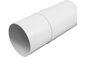 Steinberg14 Biała rura wentylacyjna Ø 150 mm, teleskopowa 300-500 mm do systemu wentylacji, kanał okrągły do kanału wylotowego lub kanału powietrza nawiewanego