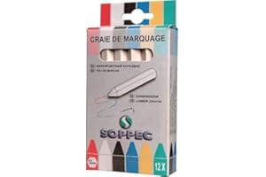 SOPPEC - Signalisation Chantier - Boîte de 12 craies de marquage - Blanc