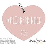 Pferde Glücksmarke #Glücksbringer rosa Einhorn Gücksbringer - Soulhorse Unicorn Anhänger Halfter, Trense, Zaumzeug, Sattel, Vorderzeug