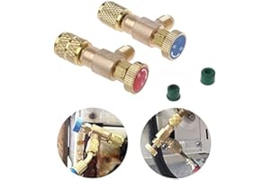 Yicare 2 STK Füllung Kühlmittel Sicherheitsventil Schnellkupplung Klimaanlage R410A R22 Verbindung Adapter