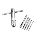 Magicdeal 5pcs M3-M8 Thread Screw Metric Plug Tap Set w/ Adjustable W1/16-1/4" Spanner RS.1056.00