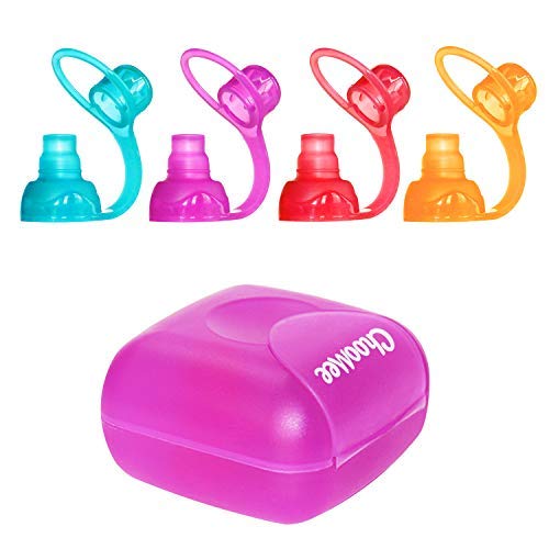 ChooMee Sip'n Alimentaire Sachet Toppers 4 Couleurs + Case Purple empêche Les déversements