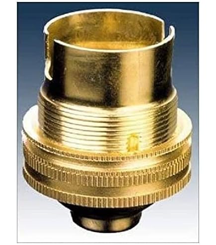 Antique Brass BC Bayonet Cap Lamp Light Bulb Holder – 1/2 Inch Screw Thread, Electromart A70AB