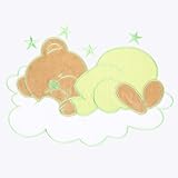 Babyzimmer Felix in akaziengrau 21 tlg. mit 3 türigem Kl. Sleeping Bear grün - 7