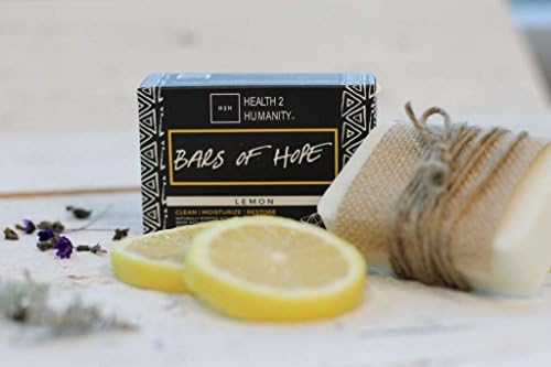 Health 2 Humanity Bars of Hope Lemon Soap – 100% Natural Ingredients – Cleanses, Moisturizes, and Restores – Pack of 6