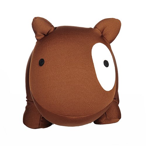 Knautschkissen Kuschelkissen mit Mikroperlen Bulldogge farbig braun - 3