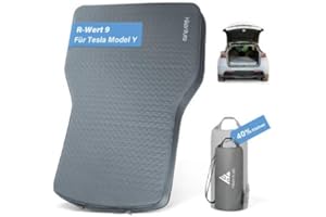 HIKENTURE Materasso da campeggio Tesla Model Y/3 2025 ultraleggero, 8 cm, auto gonfiabile memory foam, tappetino dormire 40% compatto