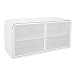 Produktbild ATMOSPHERA Niedriger Wandschrank mit 2 Lochplatten-Türen - Industrie-, Atelier- und Loft-Design - Farbe WEIß