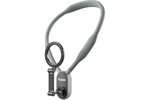 TELESIN° POV/Vlog Cunas de Cuello Magnético para Teléfono, Collarín Telefónico Soporte con Manos Libres Soporte de Pecho para Grabación de Vídeo Correa para iPhone 15 14 13 12 Android (Gris)