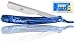 Produktbild CANDURE - Professionelles Rasiermesser mit gerader Klinge - rasiermesser blau - Traditionelles Rasiermesser + 10 Klingen