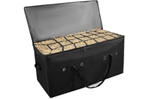 TJHDSF Heutasche für Pferde Groß,Heunetz für Pferde engmaschig,Premium Heusack für Pferde zur Artgerechten Fütterung,44 Zoll x 18 Zoll x 22 Zoll Groß,Aufbewahrungstasche,Spielzeug für Pferde,Heunetz engmasch