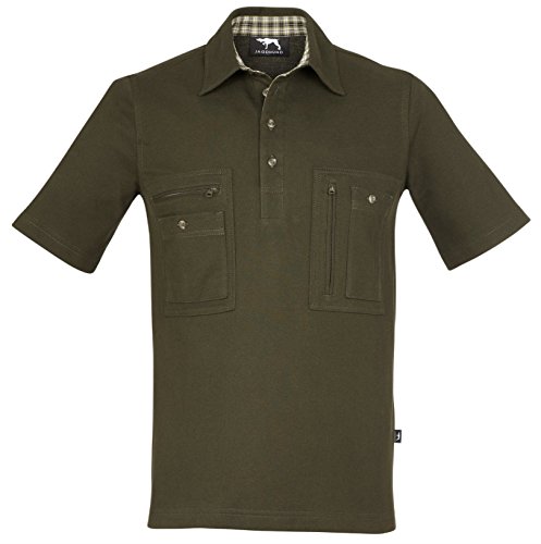 Preisvergleich Produktbild Jagdhund Polohemd HUBERT Dunkelgrün Baumwolle für Herren, Gr. 48