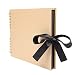 Produktbild VEESUN Fotoalbum zum Selbstgestalten, 50 Schwarze Seiten/25 Blatt Scrapbook Fotobuch zum Einkleben, 30x30cm Spiralalbum Vintage Fotoalben, DIY Weihnachten Geburtstags Geschenke Frauen Männer, Gelb