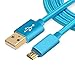 Produktbild Chongsen Micro USB Kabel Nylon, High Speed USB 2.5 A Male auf Micro B Synchronisations und Ladekabel für Android, Samsung, Sony, Huawei, HTC, Nexus, Xiaomi und mehr(1m,2m,3m) (3m, blau)