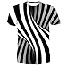 Produktbild Schwarz-Weiß-Tunneldigitaldruck Herren Sommer atmungsaktives 3DT-Shirt TX-8196 6XL