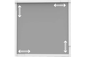 Nematek Fliegengitter Fenster Teleskoprahmen (max. 120 x 140 cm) ohne Sägen & Bohren Mückengitter Fliegenschutz Moskitonetz ausziehbar teleskopierbar, Fiberglasgewebe, weiß