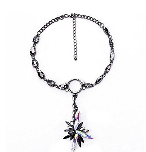 Preisvergleich Produktbild XX Eiskristall Anhänger Halskette , Black,black