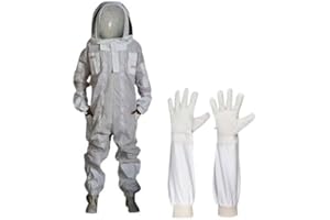 URBANSBEE Tuta Apicoltore Ventilata doppia cerniera Professionale Abito Apicoltura con Fantasia Cappello e ampia tasca per gli apicoltori contro le punture delle api Tuta Naturale traspirante