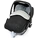 Universal Car Seat Footmuff To Fit Mamas and Papas - Grey (Black / Grey)