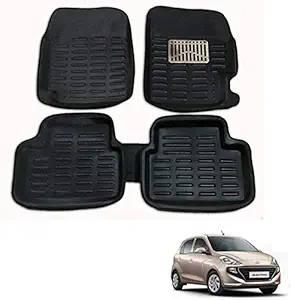 KOZDIKO Car 3D TPE Foot Mat for Hyundai Santro New (2018-Present, Black)